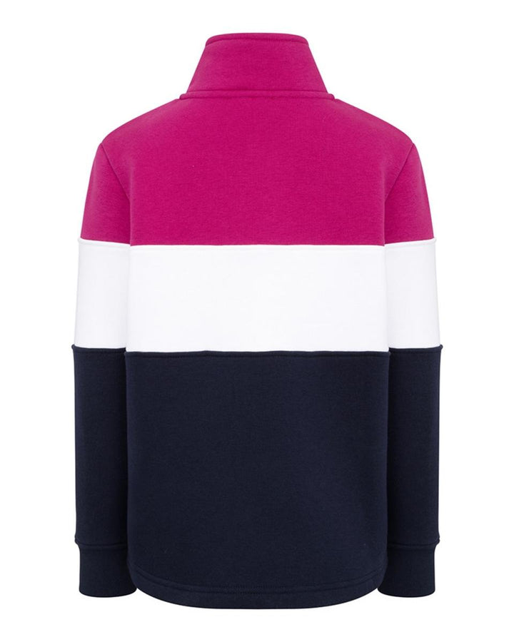 Hoggs of Fife Dumfries 1888 Junior 1/4 Zip Sweatshirt Berry/ – view 2