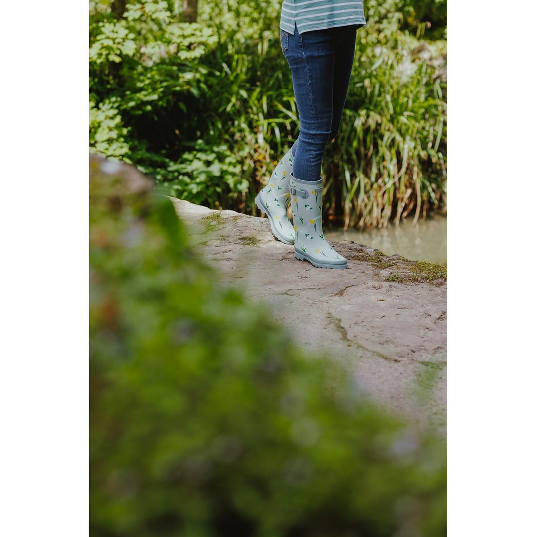 Cotswold Wildflower Tall Wellingtons Mint