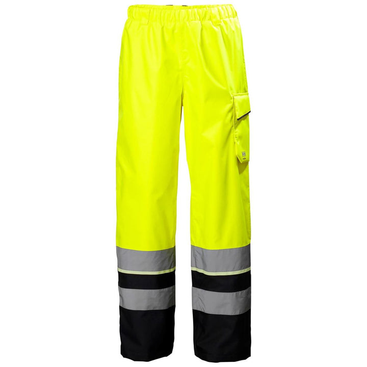 Helly Hansen Workwear UC-ME Hi Vis Shell Trousers Yellow/Ebony