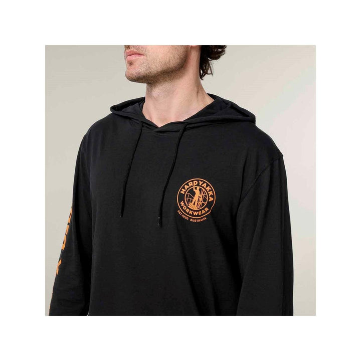 Hard Yakka Hooded Long Sleeve Tee