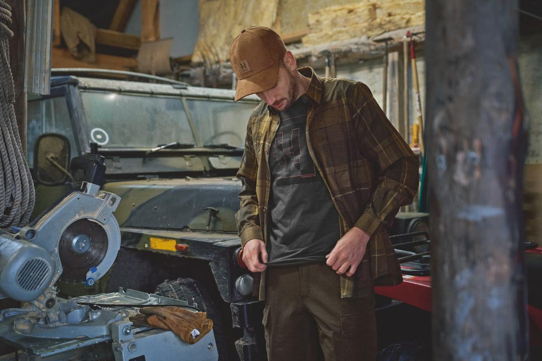 Harkila Akse L/S Shirt Willow green check