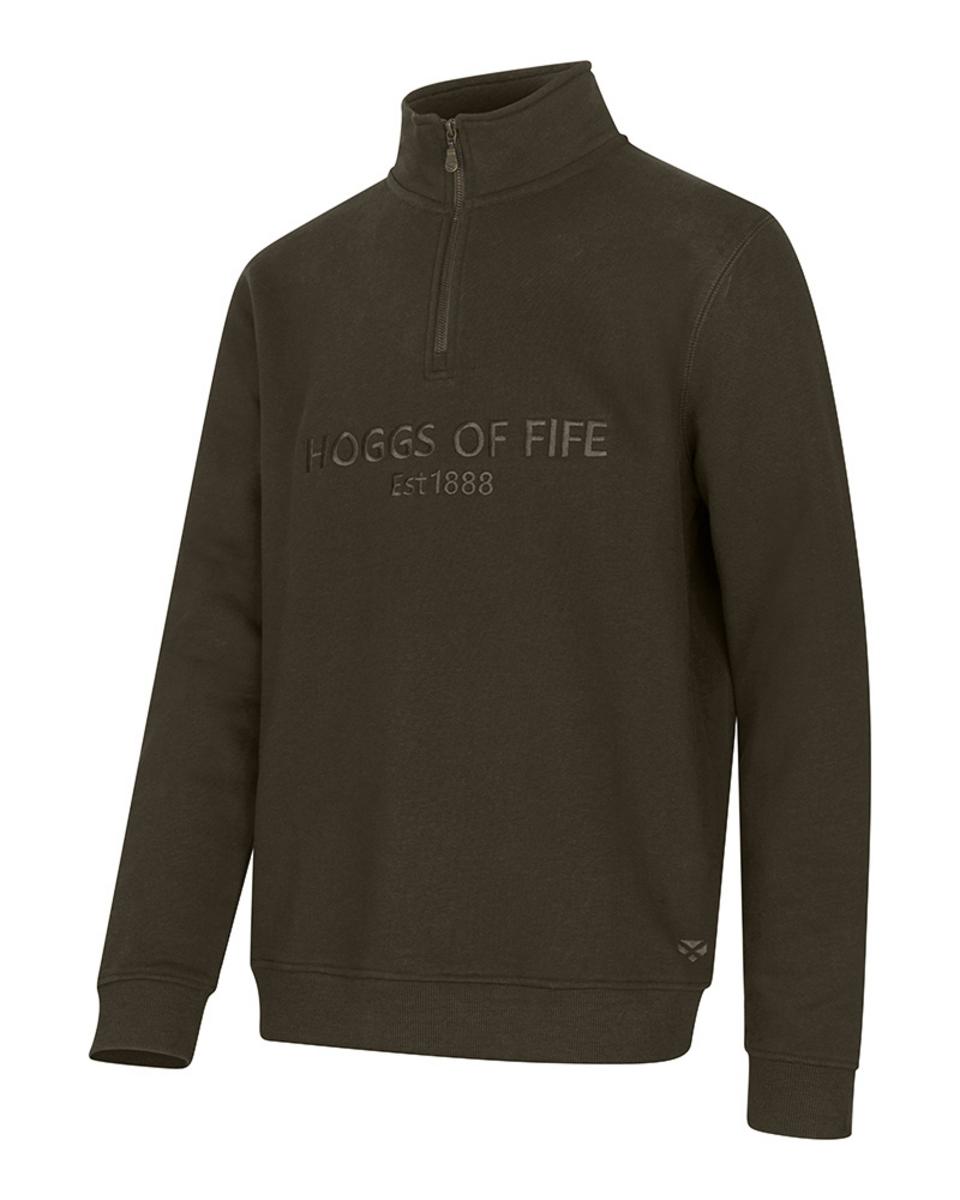 Hoggs of Fife Galloway 1888 Plain 1/4 Zip Sweatshirt - Fores
