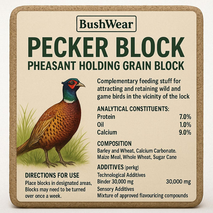 BushWear Pecker Block Pheasant Holding Grain Feed