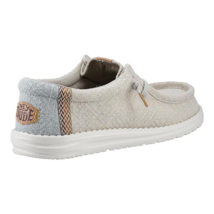 HEYDUDE Wally Jute Shoes Stone Grey/Iceberg Green