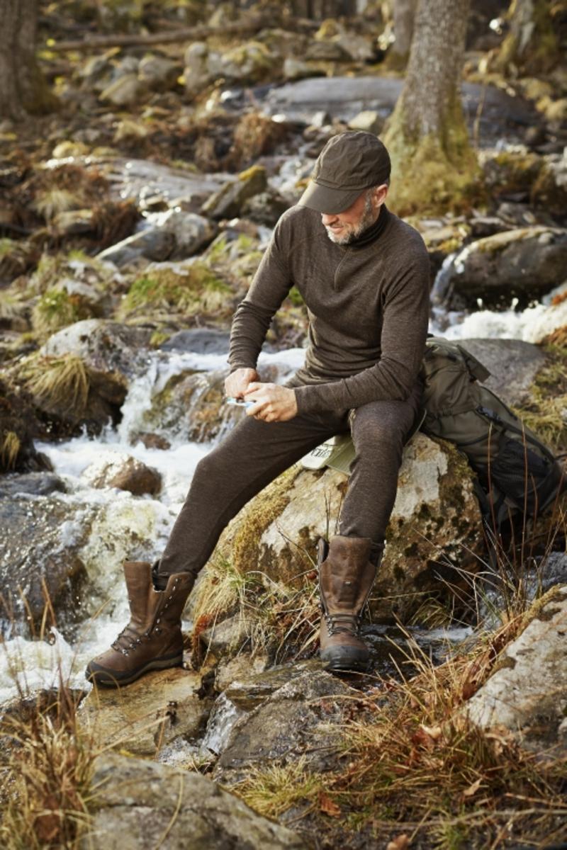 Harkila Base All Season Merino Half-Zip Shirt Shadow Brown