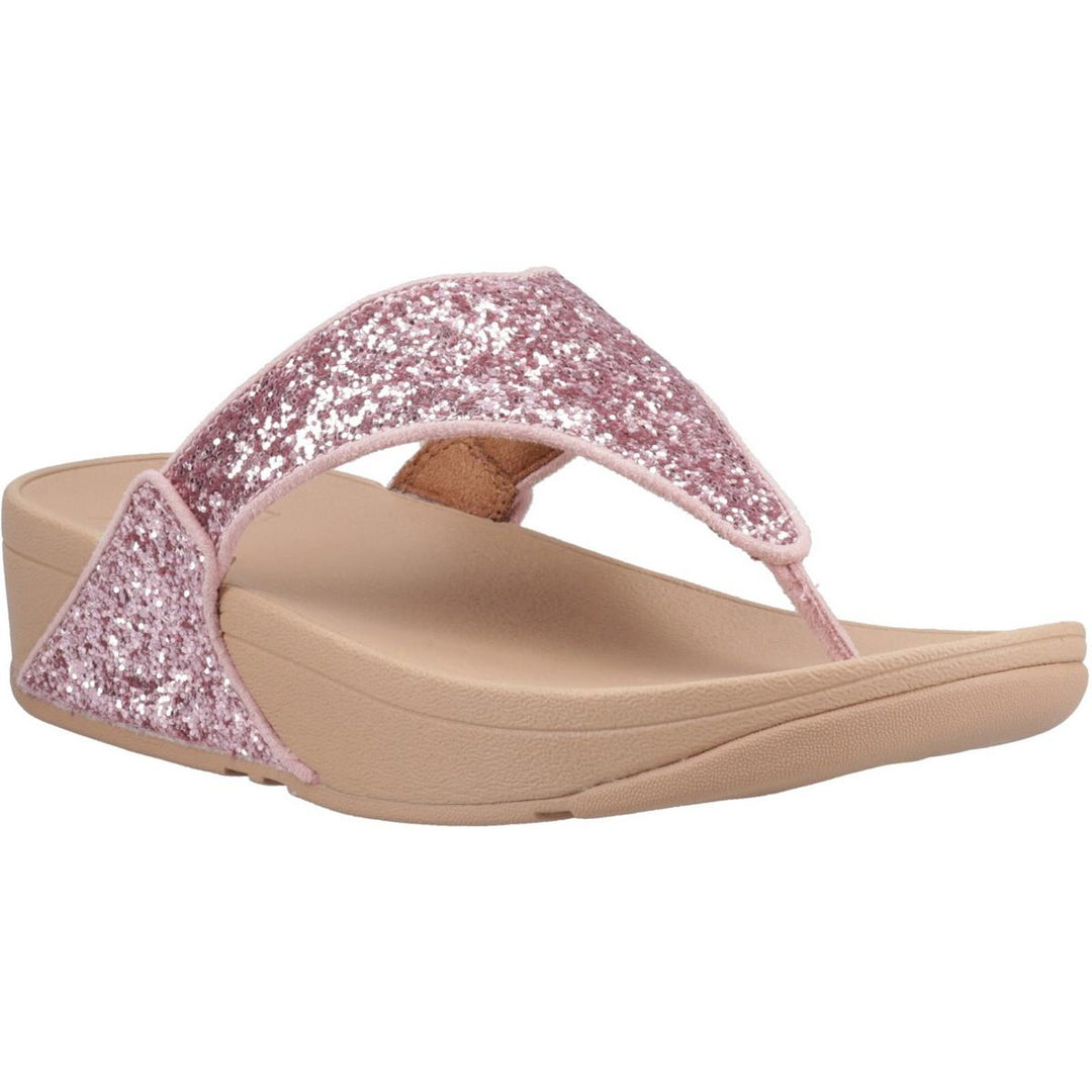 Fitflop Lulu Glitter Toe-Post Sandals Metallic Soft Blush
