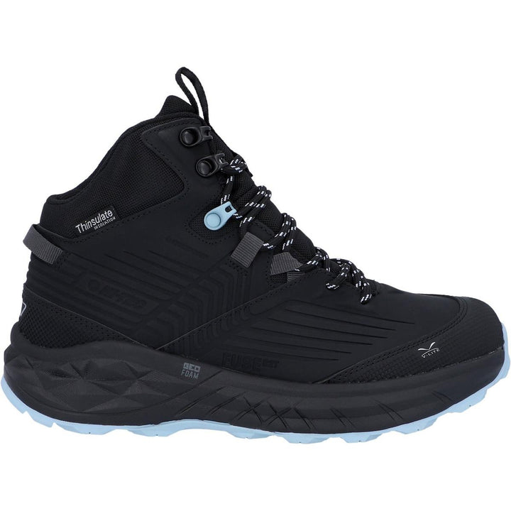 Hi-Tec Fuse Trek Mid Hiking Boots Black/Blue Fog