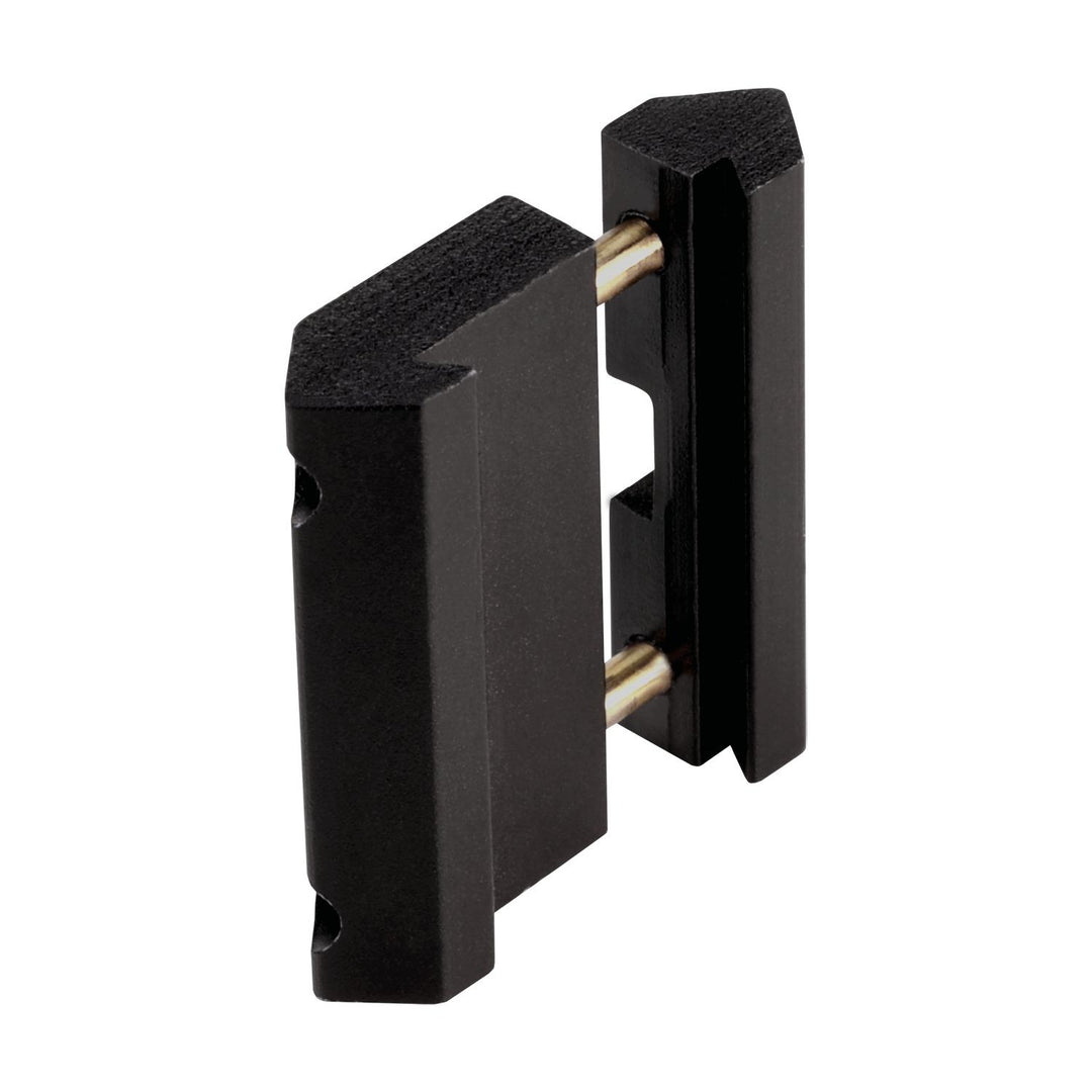 Immersive Optics Weaver dovetail insert stood upright, showing the two blocks separated by the brass spacer rods