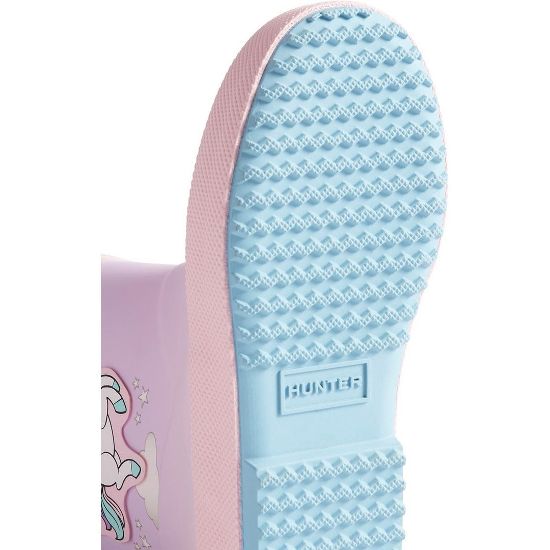 Hunter Kids First Unicorn Print Boot Blue Frost/ Parfait – view 3