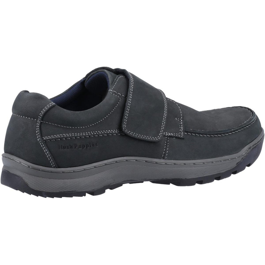 Hush Puppies Casper Touch Fastening Shoes Navy Nubuck – view 2
