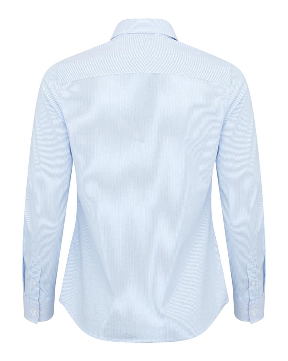 Hoggs of Fife Ingilston Ladies Stretch Stripe Shirt - Blue/White