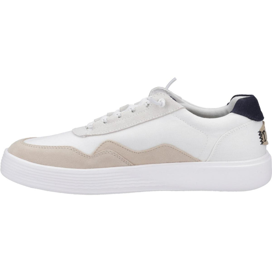 HEYDUDE Hudson Canvas Trainer White/Grey