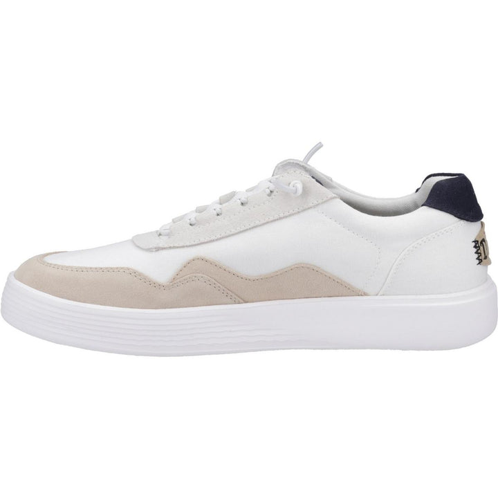 HEYDUDE Hudson Canvas Trainer White/Grey