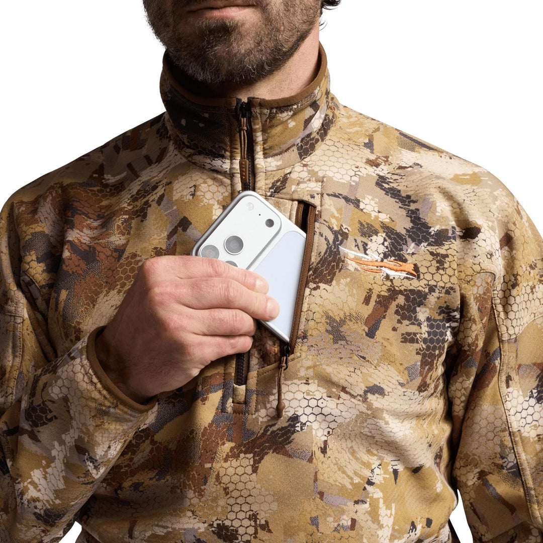 Sitka Alpha Fleece 1/4 Zip Pullover Optifade Marsh