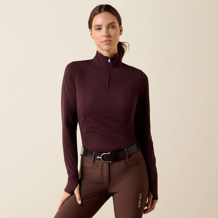 Ariat Ladies Gridwork 2.0 1/4 Zip Long Sleeve Base Layer – view 3