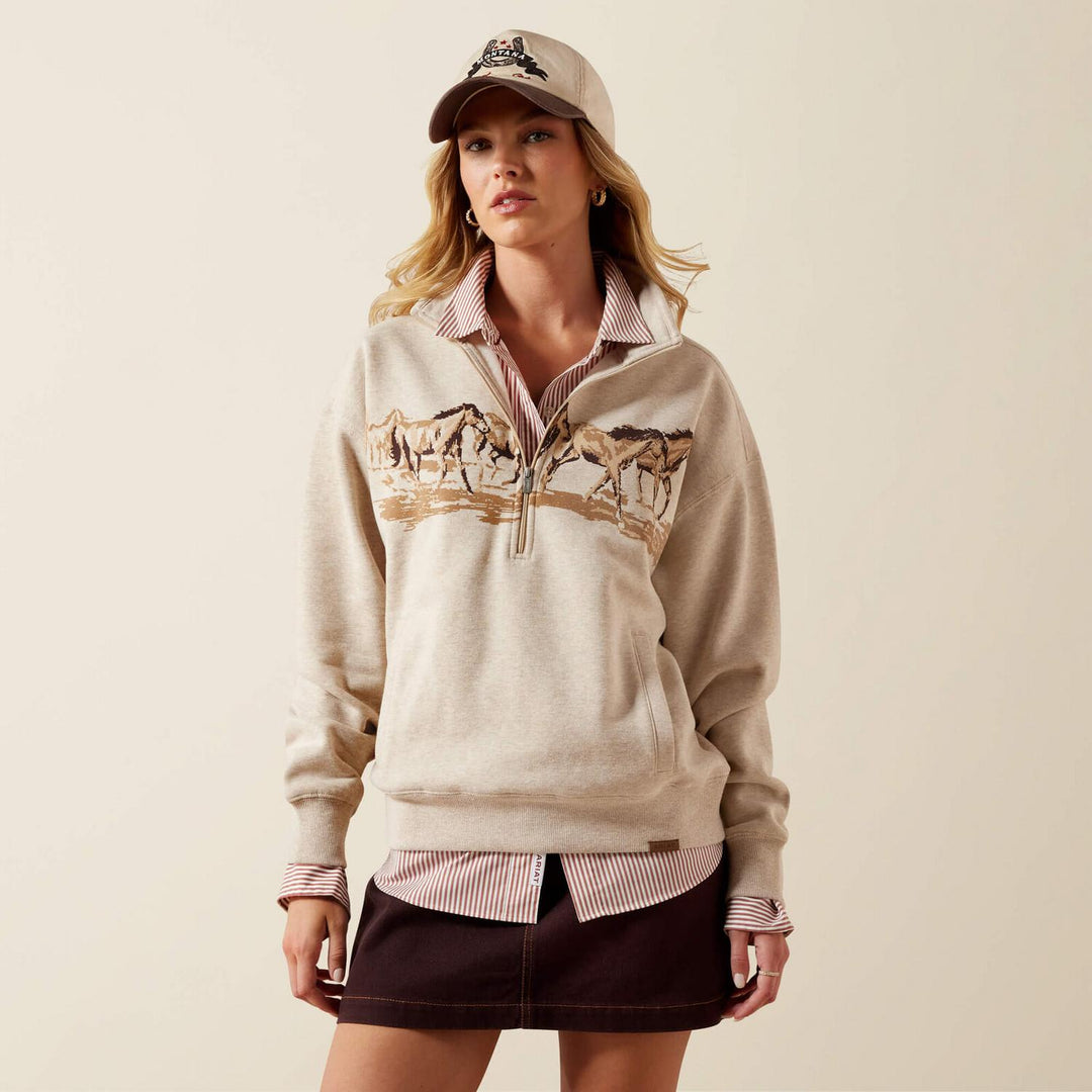 Ariat Ladies Running Wild 1/2 Zip Sweatshirt