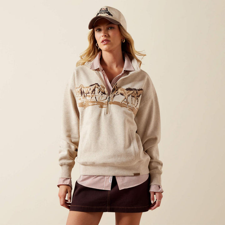 Ariat Ladies Running Wild 1/2 Zip Sweatshirt