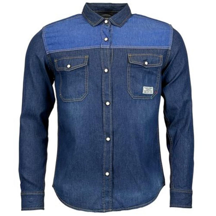 ek Wholesale Mens Jack South Long Sleeved Contrast Denim Shi – view 2