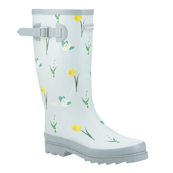 Cotswold Wildflower Tall Wellingtons Mint