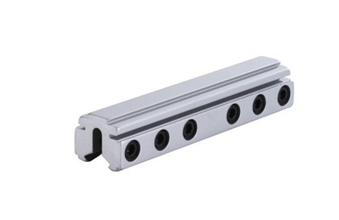 BKL 4" Long Tri-Mount Dovetail Riser Mount - Silver