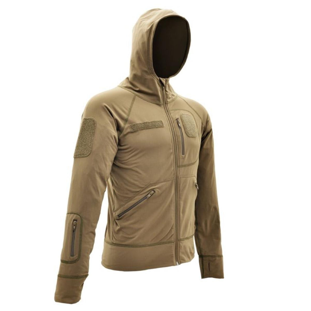 BEACHHEAD FUZZY LYCRA HOODIE - TAN