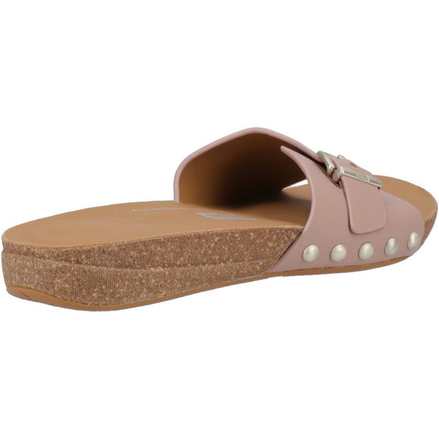 Fitflop iQushion Adjustable Buckle Slides Beige Buff