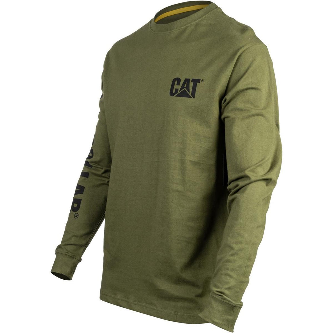 Caterpillar Trademark Banner Long Sleeve T-Shirt Chive