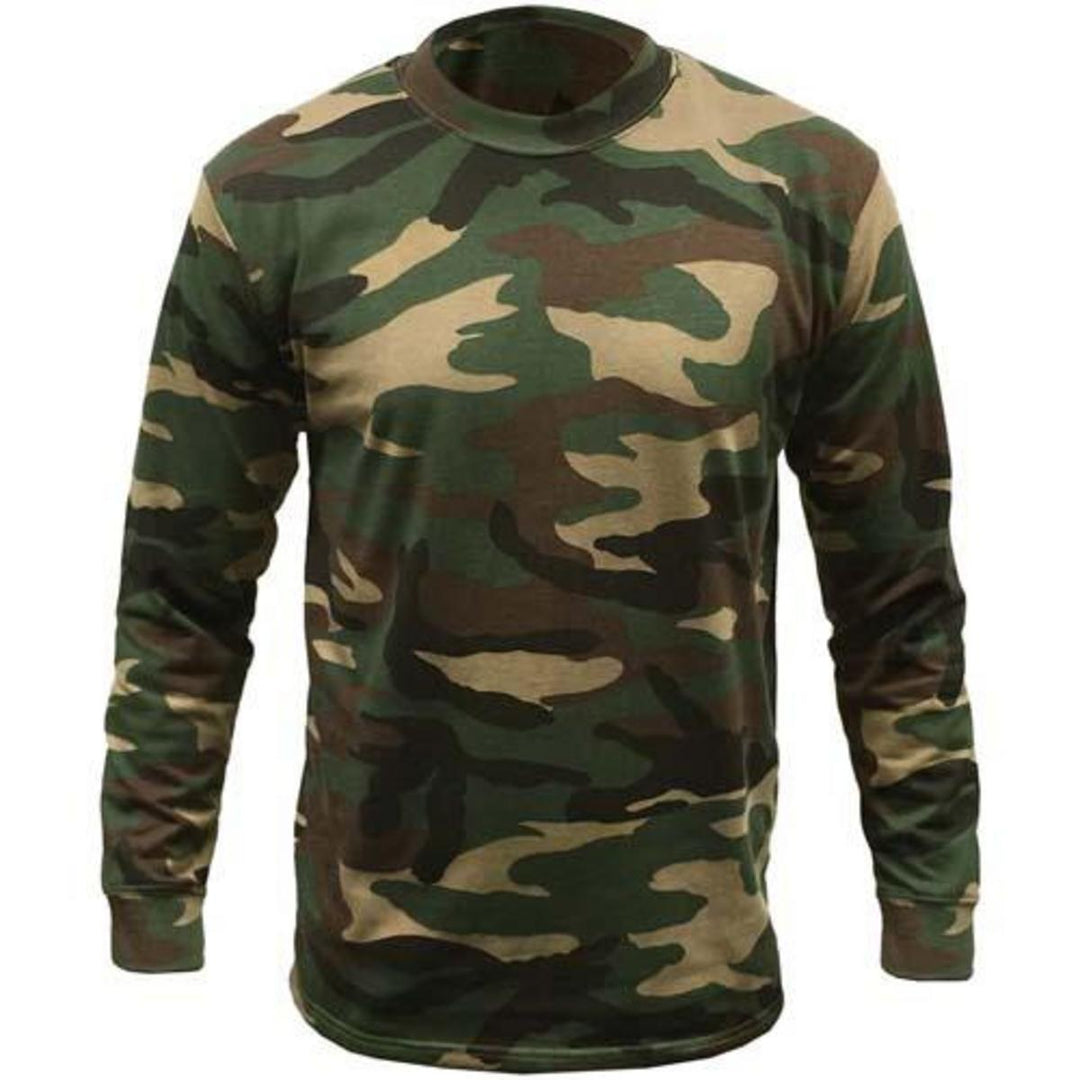 Game Technical Apparel Woodland Camouflage Long Sleeve T-Shirt