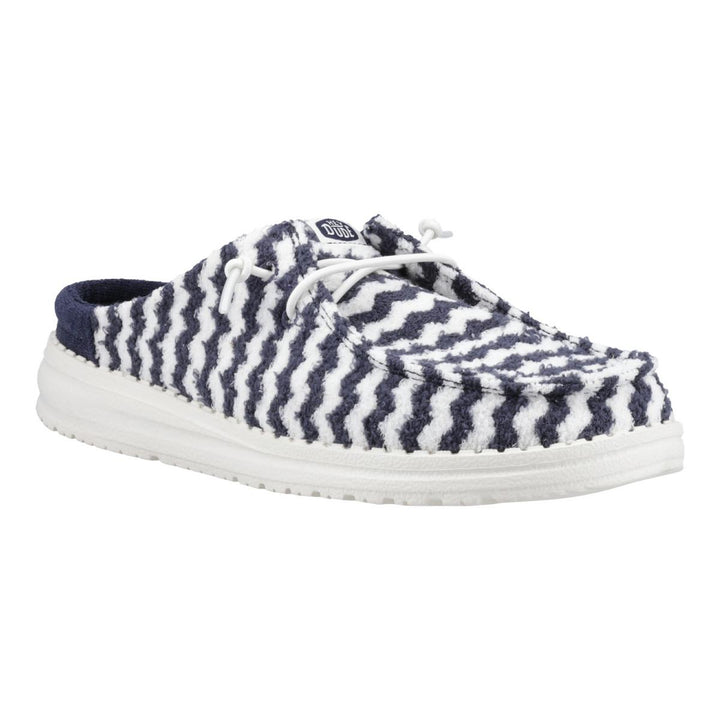 HEYDUDE Wendy Slip Terry Stripe Mule Navy Blazer/Egret