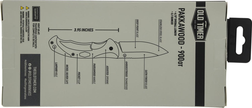 Old Timer Pakkawood Folder Folding Knife 2.9 Inch Blade / – view 2