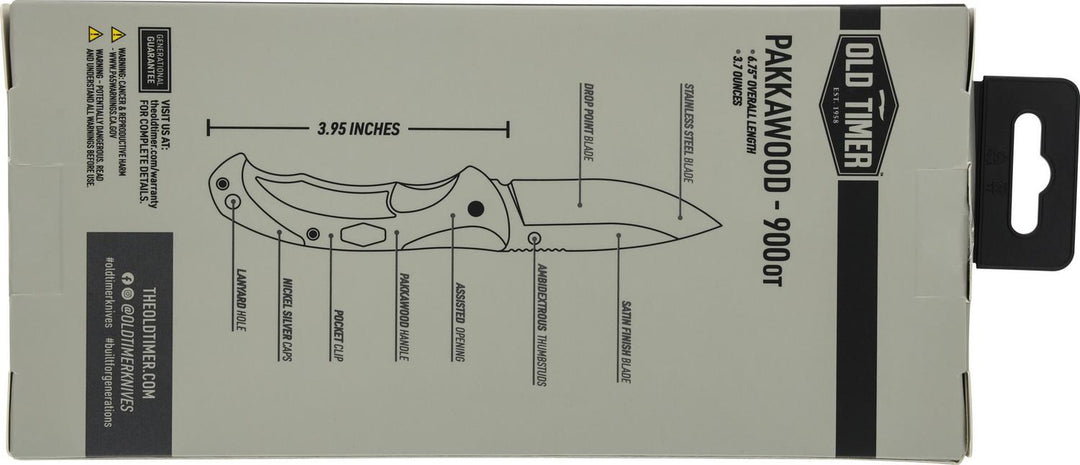 Old Timer Pakkawood Folder Folding Knife 2.9 Inch Blade / – view 2