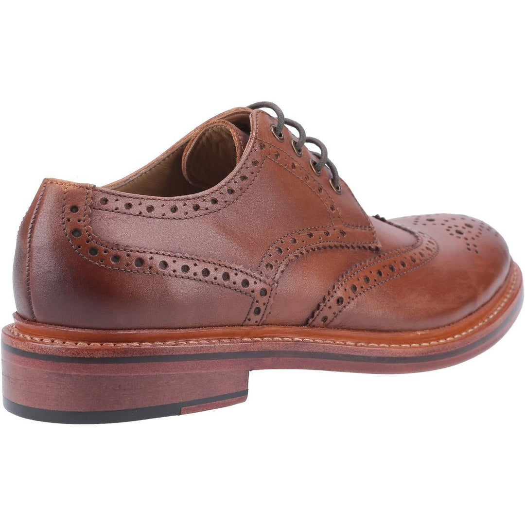 Cotswold Quenington Leather Goodyear Welt Brogue Shoe, Brown