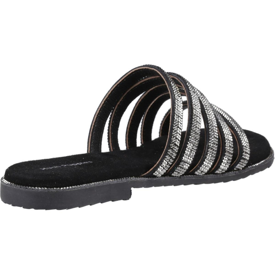 Hush Puppies Paris Slide Sandal Black/Silver – view 2