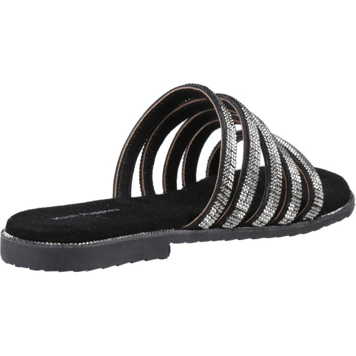 Hush Puppies Paris Slide Sandal Black/Silver – view 2