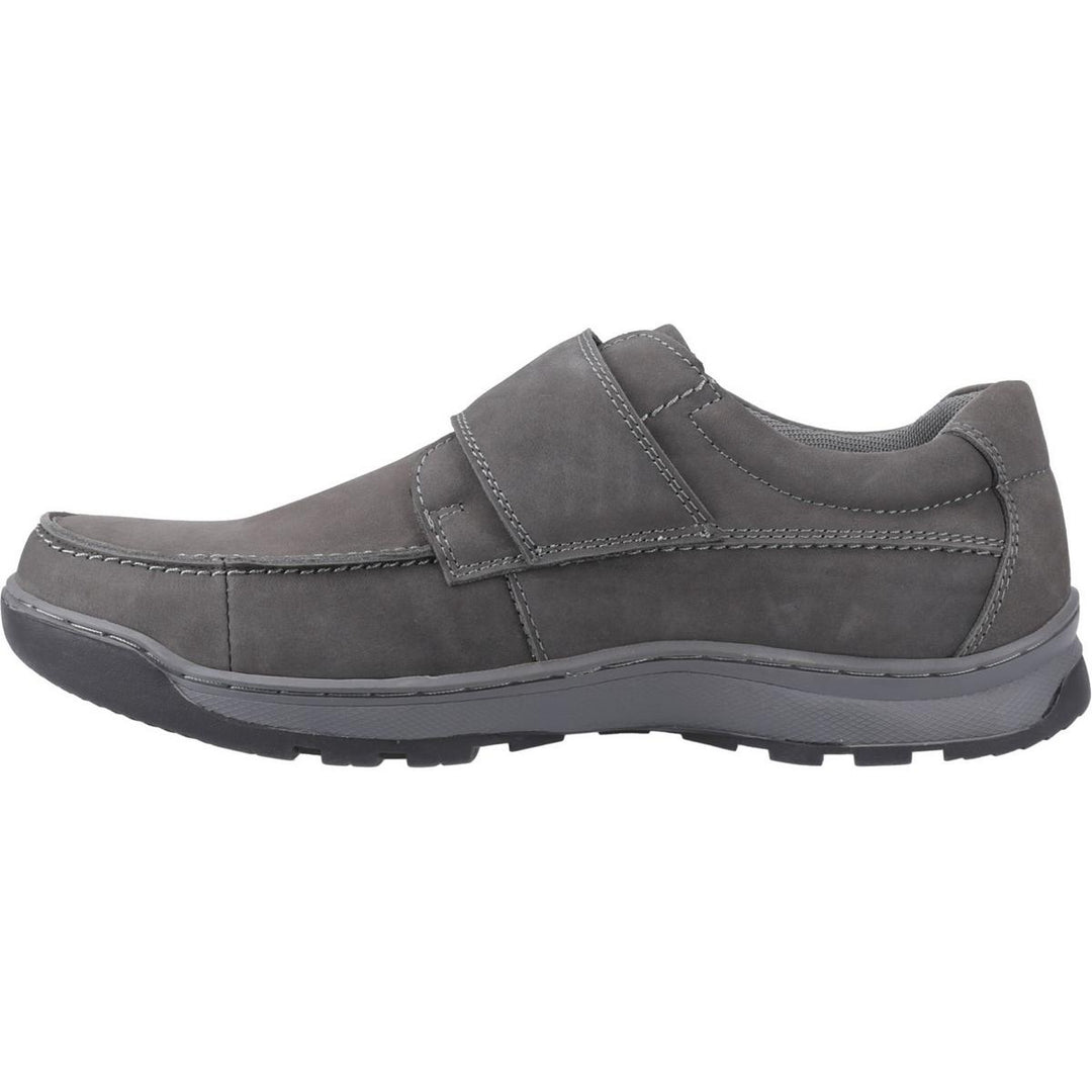 Hush Puppies Casper Touch Fastening Shoes Grey Nubuck – view 4