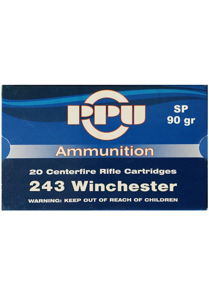 PPU Prvi Partizan .243 Win 90gr Soft Point Ammo, 20 Rounds