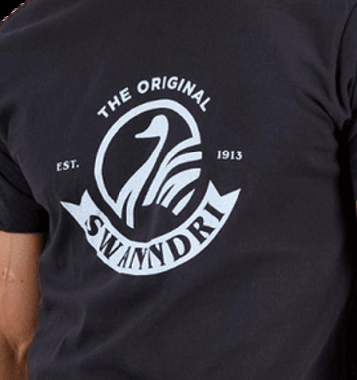 Swanndri Original Print T Shirt Steel/Red