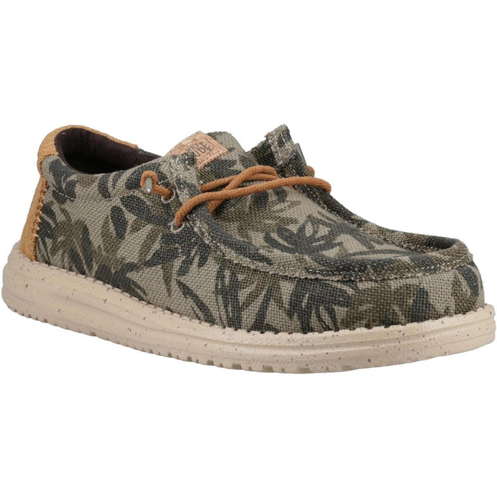 HEYDUDE Wally Palm Jute Shoes Burnt Olive/Ginger Brown