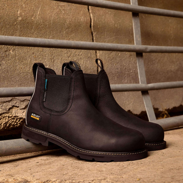 Ariat Mens Groundbreaker Chelsea Waterproof Steel Toe Work Boot