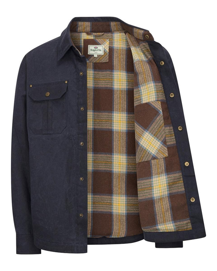 Hoggs of Fife Huntly Waxed Canvas Utility Overshirt - Midnig – view 3