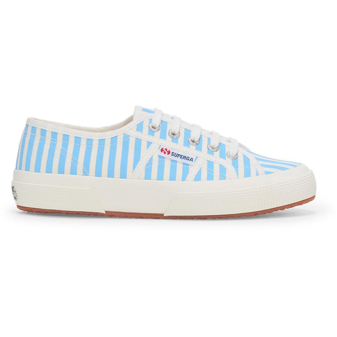 Superga 2750 Stripes Print Shoe Off White/Azure