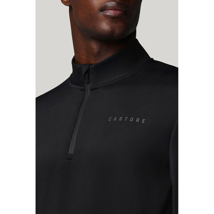 Castore FLEX 1/4 ZIP SWEATSHIRT CASTORE BLACK/CASTORE GUNMET