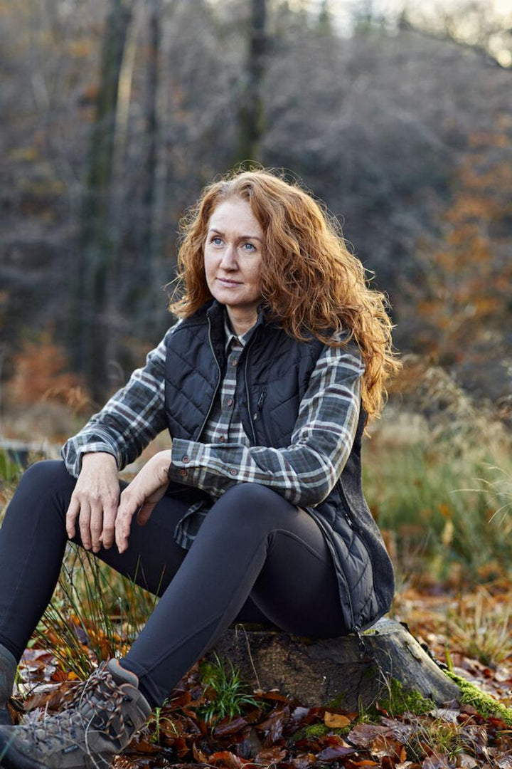 Deerhunter Lady Caroline Padded Waistcoat with knit Black