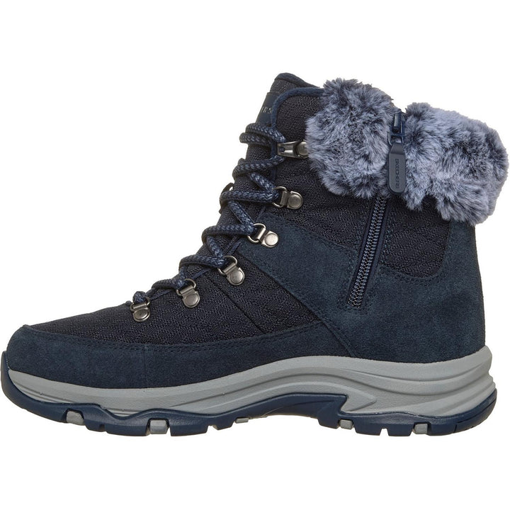 TREGO STORMIE FROST Navy Suede/Faux Fur/Mesh