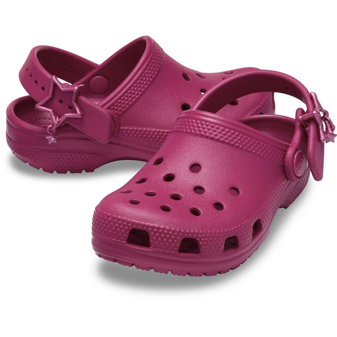 Classic Star Buckle Clog Toddler Royal Pink