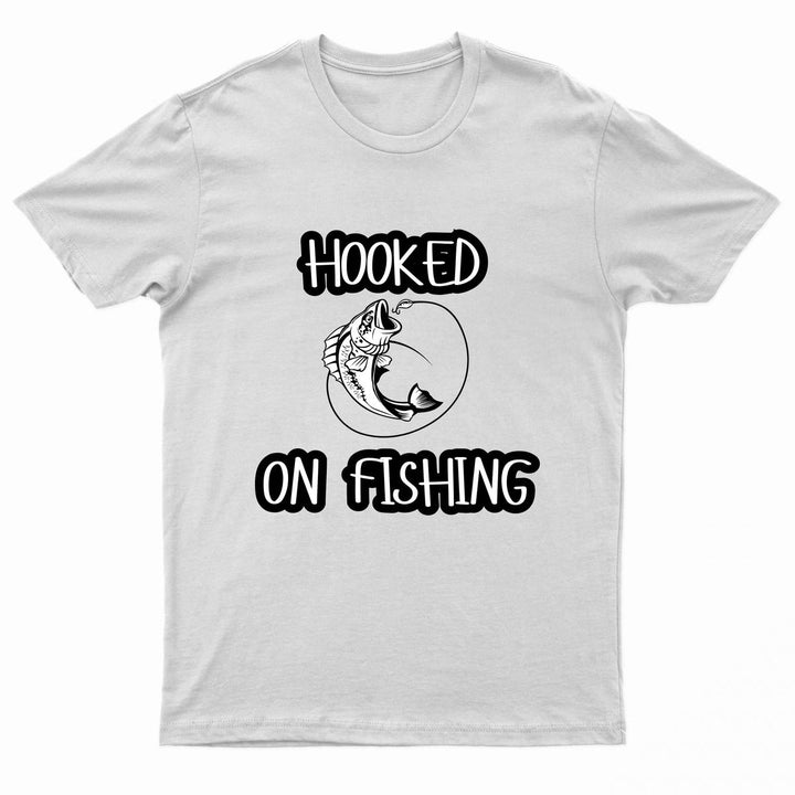 Urban Road Adults Unisex Hooked on Fishing Printed T-Shirts