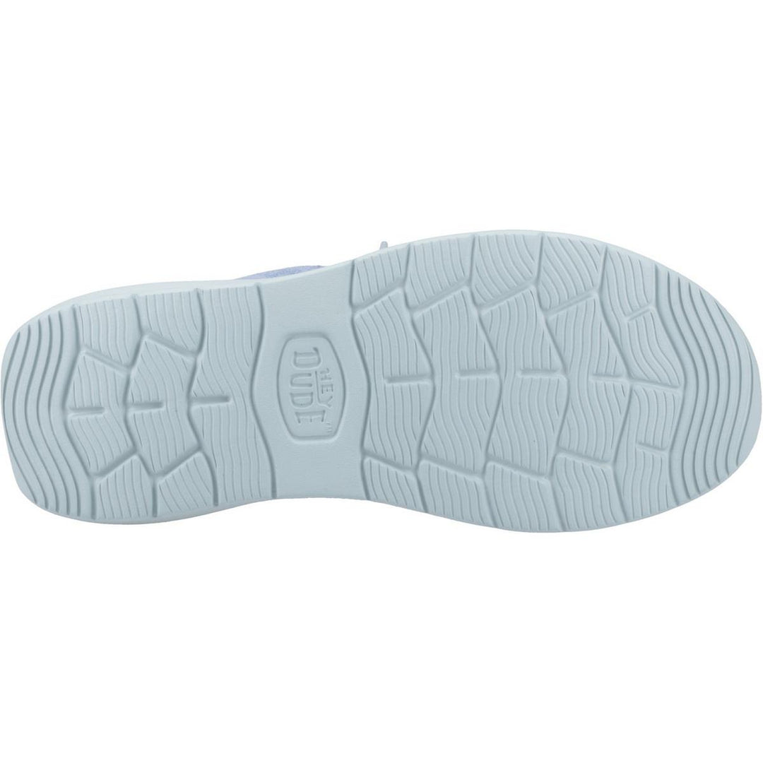 HEYDUDE Wendy COMF Suede Shoes Faded Denim/Cloud Blue