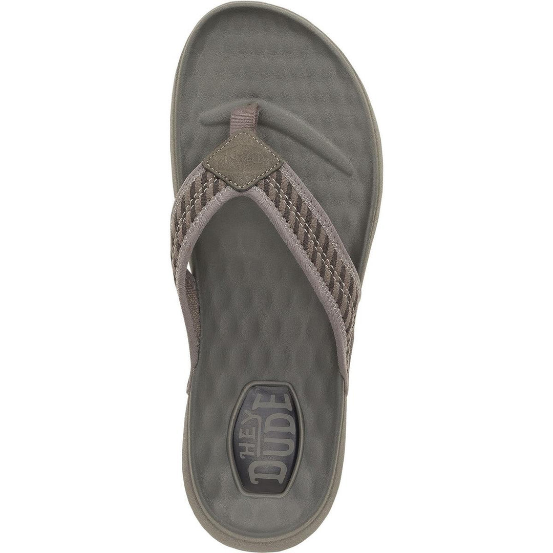 HEYDUDE Myers Flip Nu Prep Sandal Black/Granite Grey