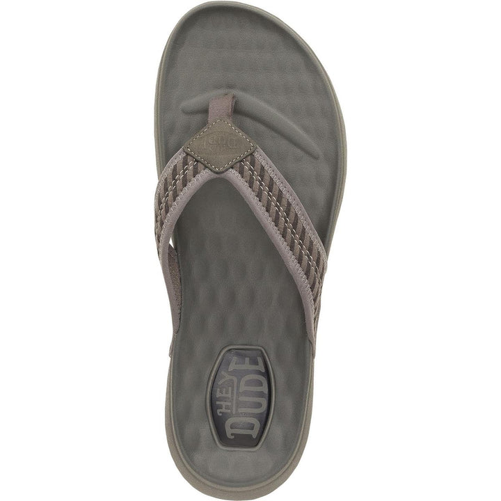 HEYDUDE Myers Flip Nu Prep Sandal Black/Granite Grey