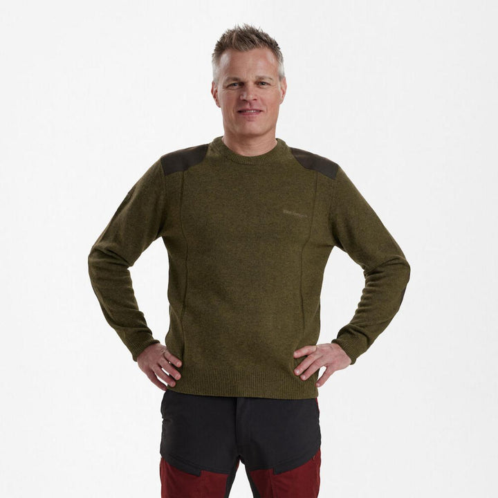 Deerhunter Sheffield Knit w. O-neck Cypress